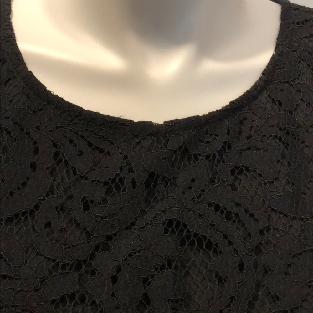 Vince Camuto Black Lace Top sz XL